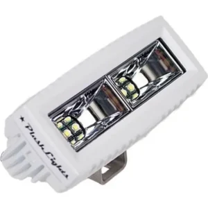 PLASHLIGHTS 40W Low Profile LED Spreader Light - 120 Scene Flood - White Housing | 40-LP-SC-WHT