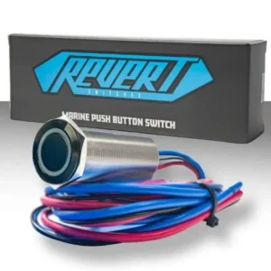 PLASHLIGHTS REVERT Harsh Environment 19MM Dual Color Push Button Momentary Switch - Black | HPBS-19-BLK-M