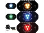 PLASHLIGHTS 9W, RGB Rock Light, Black Housing - Single | RL-RGB-S