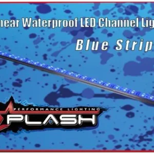 PLASHLIGHTS Linear Waterproof LED Channel Light - Blue - 30" | RS-BL-30