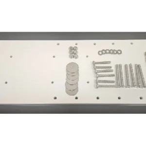 RHODAN Powder-Coated White Aluminum Extension Bracket 1/2" thick 7" x 18" | A00156