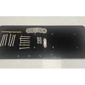 RHODAN Powder-Coated Black Aluminum Extension Bracket 1/2" thick 7" x 18" | A00194