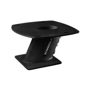 SCANSTRUT Black Aluminium PowerTower aft leaning 150mm / 6" for radomes | APT-150-01-BLK