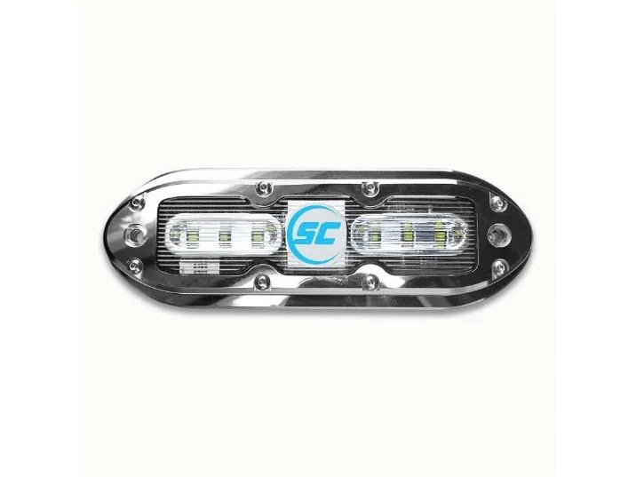 SHADOW-CASTER SCM6 316 SS Housing Underwater Light - Bimini Blue w/ 20' Cable 2400 Lumens | SCM-6-BB-20