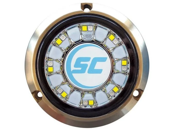 SHADOW-CASTER 16 LEDs Bronze Underwater Marine Light - Blue & White | SCR-16-BW-BZ-10