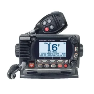 STANDARD HORIZON EXPLORER BLACK 25W Fixed Mount VHF/NMEA200 radio RAM MIC Compatible with Dot Matrix LCD | GX1850B