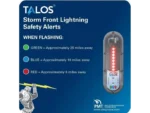 TALOS Safety Sign 14 x 14 and Lightning Detector Kit for Marinas, Construction Sites, Golf Courses, Pools | SFD-1414P-MTB
