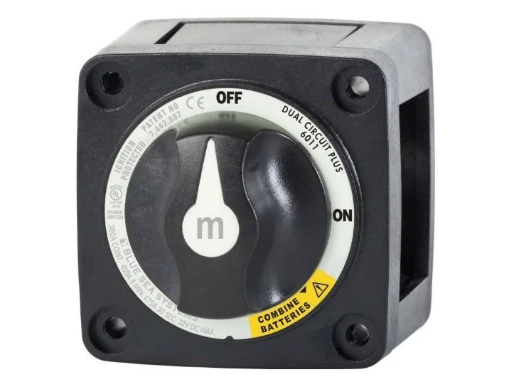 BLUE SEA Switch Battery M DualCircPlus Blk | 6011200-BSS