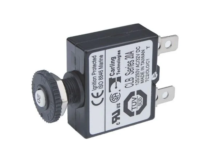 BLUE SEA Circuit Breaker Push Button QC 20A | 7057-BSS