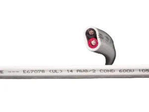 CAMERON CONNECT 14/2 WHT FLAT BOAT CABLE RED/BLK 100' | 14/2 WHITE FLAT BOAT-RB-100