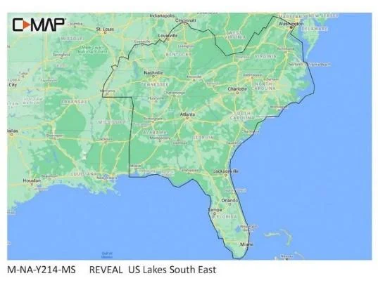C-MAP Reveal - US Lakes South East | M-NA-Y214-MS