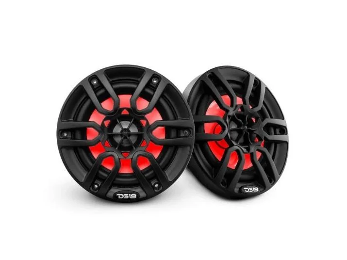 DS18 NXL 8" 2-Way Coaxial Marine Speaker With LED RGB Lights 125 Watts Rms 4-Ohm -Black | NXL-8/BK