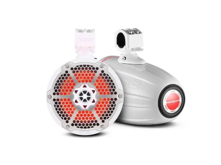 DS18 NXL 8" Neodymium Marine and Powersports Towers with Built-in Passive Radiator - White | NXL-X8TPNEO/WH