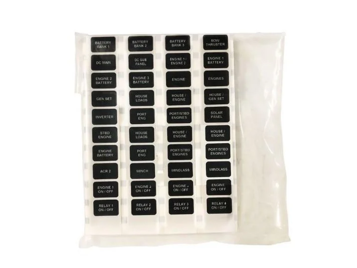 EGIS MOBILE ELECTRIC Label Set, Marine Battery Systems 40 labels | 8021B