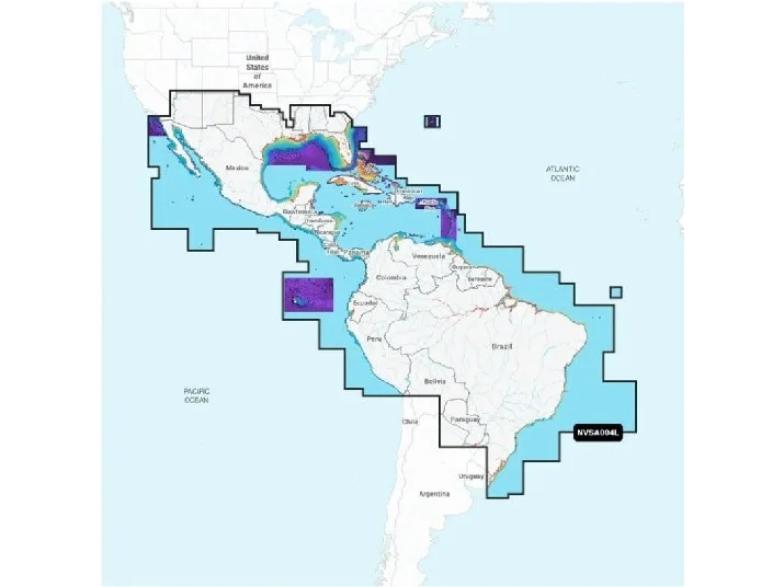 GARMIN Navionics Vision+Mexico, Caribbean to Brazil - Inland and Coastal Marine Charts NVSA004L | 010-C1285-00 - Image 2