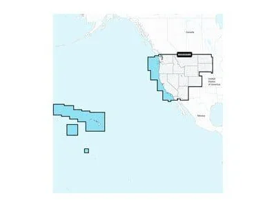 GARMIN Navionics+ U.S. West - Inland and Coastal Marine Charts NSUS008R | 010-C1292-20