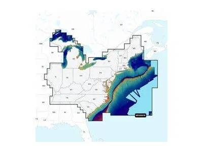 GARMIN Navionics+ U.S. East, Navionics Platinum+ microSD/SD card NPUS007R | 010-C1370-40