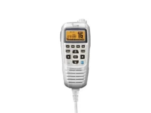ICOM CommandMic IV with YELLOW Backlit LCD, in Super WHITE  | HM195SW 42 EXP