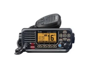 ICOM M330G Black Marine Compact VHF Fixed Mount with Built-In GPS Receiver and Supplied GPS Antenna | M330G BLACK