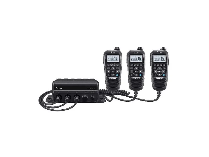 ICOM M510BB Black Box Marine VHF Fixed Mount w/AIS, BLACK HM-195GB, & Three CommandMic Ports | M510BB 21 USA