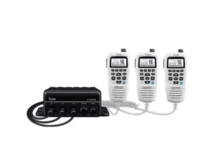 ICOM M510BB GW Black Box Marine VHF Fixed Mount w/AIS, WHITE HM-195GB, & Three CommandMic Ports | M510BB GW 21 USA