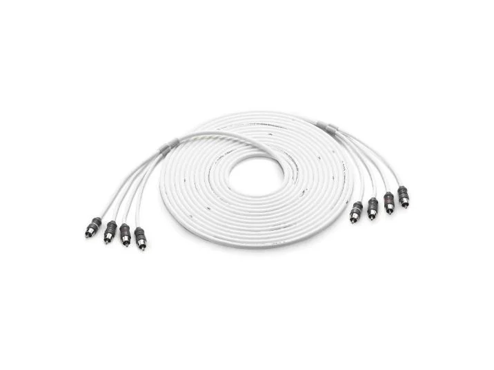 JL AUDIO XMD-WHTAIC4-25: RCA 4-Channel, 25 ft (7.62 m) Marine Audio Interconnect | 90442 | 010-13475-00