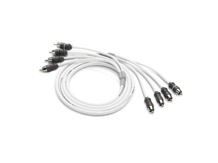 JL AUDIO XMD-WHTAIC4-6: RCA 4-Channel, 6 ft (1.83 m) Marine Audio Interconnect | 90440 | 010-13473-00