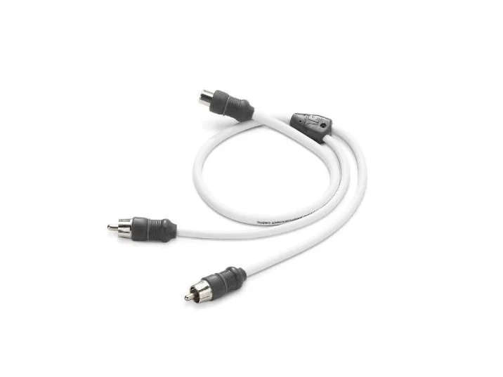 JL AUDIO XMD-WHTAICY-1F2M: Marine Y-Adaptor, 1 Female Jack, 2 Male Plugs | 90472 | 010-13552-00