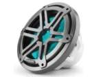 JL AUDIO M3-10IB-S-GM-I-4: 10" Marine Subwoofer, Infinite Baffle, Gunmetal Sport Grille, RGB LED | 93529 | 010-03264-00