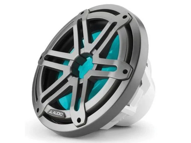 JL AUDIO M3-10IB-S-GM-I-4: 10" Marine Subwoofer, Infinite Baffle, Gunmetal Sport Grille, RGB LED | 93529 | 010-03264-00