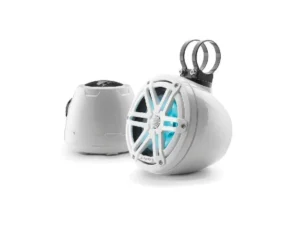 JL AUDIO M3-650VEX-GW-S-GW-I: 6.5" VEX Tower Speakers, Gloss White Enclosure & Sport Grille, RGB LED | 93402  | 010-03258-00