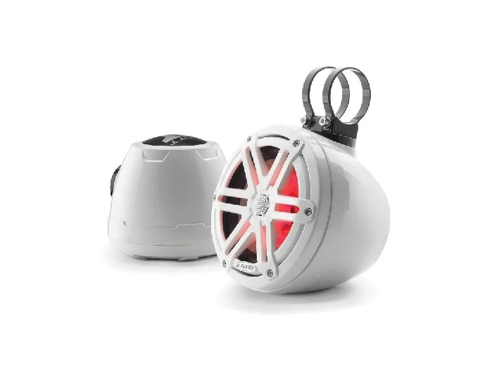 JL AUDIO M3-650VEX-GW-S-GW-I: 6.5" VEX Tower Speakers, Gloss White Enclosure & Sport Grille, RGB LED | 93402 | 010-03258-00 - Image 4