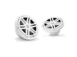 JL AUDIO M3-650X-S-GW: 6.5" Marine Speakers, Sport Grille, Gloss White, PAIR | 93514 | 010-03063-00