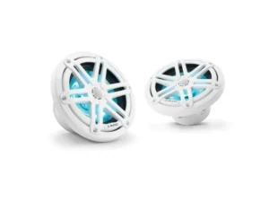 JL AUDIO M3-650X-S-GW-I: 6.5" Marine Speakers, Sport Grille, Gloss White, RGB LED Lights, PAIR | 93515 | 010-03064-00