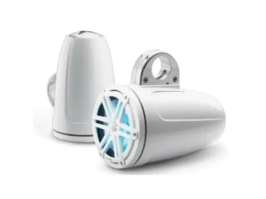 JL AUDIO M3-770ETXV3-GW-S-GW-I: 7.7" Tower Speakers, Gloss Wht Encl., Gls Wht Sport Grille, RGB LED, PAIR | 93539 | 010-03270-00