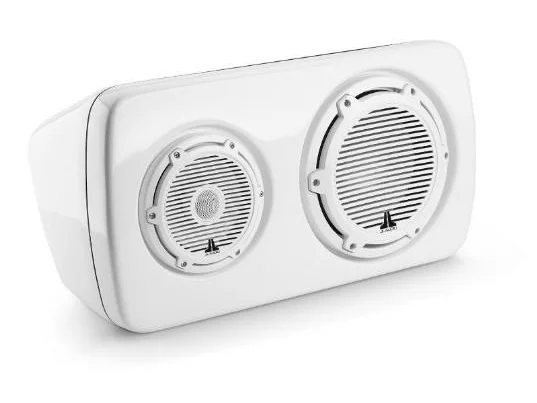 JL AUDIO M6-103EWS-Gw-C-3Gw-L M6 3-Way, Full-Range Enclosed Speaker Sys., Gloss White, White Tweeter, Left-Side | 90197 *SALE