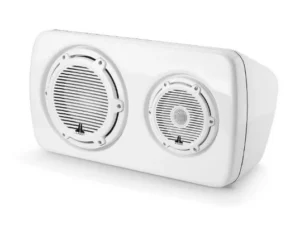 JL AUDIO M6-103EWS-Gw-C-3Gw-R M6 3-Way, Full-Range Enclosed Speaker Sys., Gloss White, White Tweeter, Right-Side | 90198 *SALE