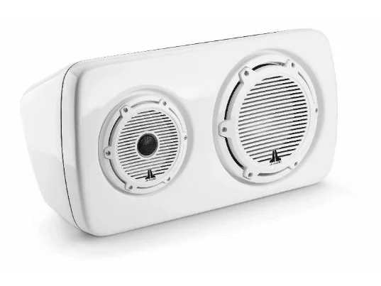 JL AUDIO M6-103EWS-Gw-C-GwGw-L, M6 3-Way, Full-Range Enclosed Speaker Sys., Gloss White, Black Tweeter, Left-Side | 90132 *SALE