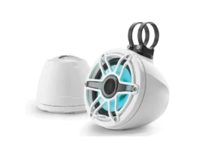 JL AUDIO M6-650VEX-GW-S-GWGW-I: 6.5" VEX Tower Speakers, Gloss White Enclosure & Sport Grill, RGB LED | 93412 | 010-03262-00