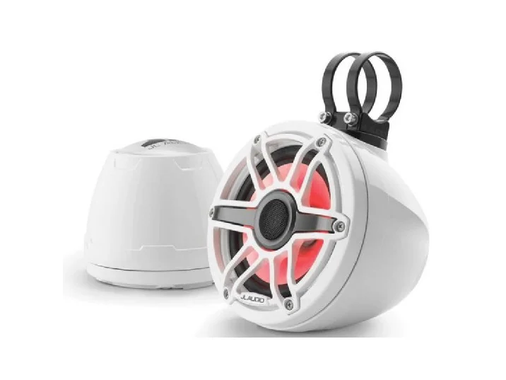 JL AUDIO M6-650VEX-GW-S-GWGW-I: 6.5" VEX Tower Speakers, Gloss White Enclosure & Sport Grill, RGB LED | 93412 | 010-03262-00 - Image 3