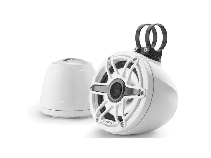 JL AUDIO M6-650VEX-GW-S-GWGW-I: 6.5" VEX Tower Speakers, Gloss White Enclosure & Sport Grill, RGB LED | 93412 | 010-03262-00 - Image 4