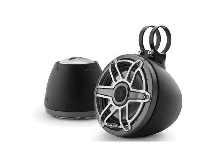 JL AUDIO M6-650VEX-MB-S-GMTI: 6.5" VEX Tower Speakers, Matte Black Encl., Gunmetal Titanium Sport Grille | 93413 | 010-03263-00