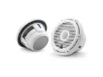 JL AUDIO M6-770X-C-3GW: 7.7" Marine Speakers, 1" WHITE Tweeter, Gloss White Classic Grille | 93688 | 010-03498-00