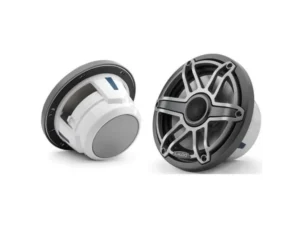 JL AUDIO M6-770X-S-GMTI:  7.7" Marine Speakers, Sport Grille, Gunmetal Trim Ring, Titanium Grille | 93603 | 010-03075-00