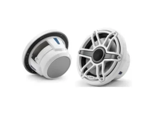 JL AUDIO M6-770X-S-GWGW: 7.7" Marine Speakers, Sport Grille, Gloss White Trim Ring, Gloss White Grille | 93601 | 010-03073-00