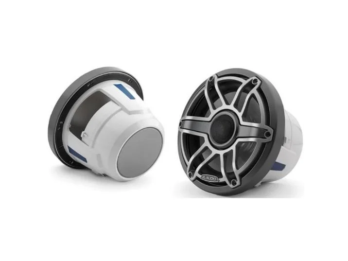 JL AUDIO M6-880X-S-GMTI: 8.8" Marine Speakers, Sport Grille, Gunmetal Trim, Titanium Grille | 93610 | 010-03079-00