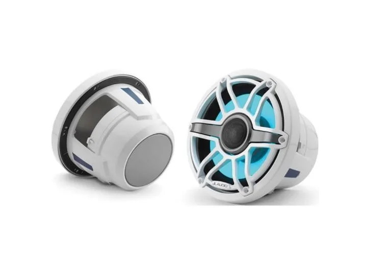 JL AUDIO M6-880X-S-GWGW-I: 8.8" Marine Speakers ,Gloss White Sport Grille & Trim, RGB LED | 93731 | 010-03095-00