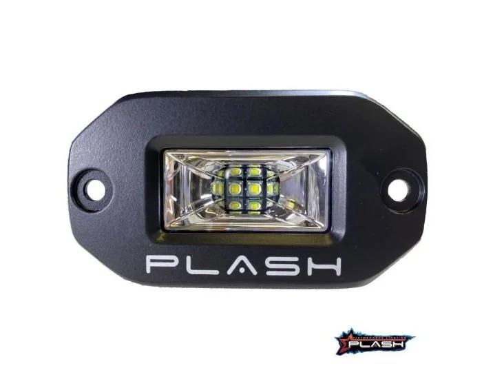 PLASHLIGHTS 20W Flush Mounted Low Profile LED Light - 120 Scene Flood - Black | 20-LP-FM-SC