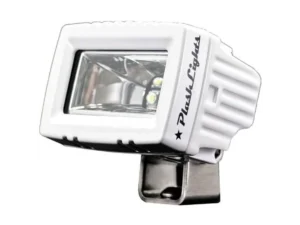 PLASHLIGHTS 20W Low Profile LED Spreader Light - 120 Scene Flood - White Housing | 20-LP-SC-WHT