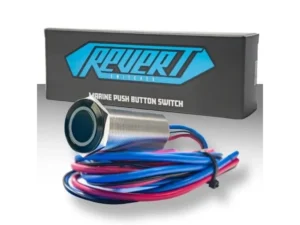 PLASHLIGHTS REVERT Harsh Environment 19MM Dual Color Push Button Momentary Switch - Black | HPBS-19-BLK-M